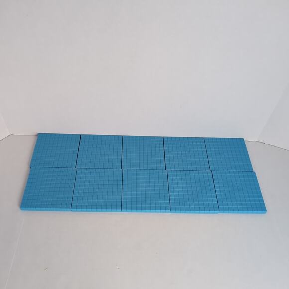 Hand 2 Mind Base Ten Flats Rods Blue Plastic Manipulatives Homeschool 5542 5532 - Picture 4 of 7